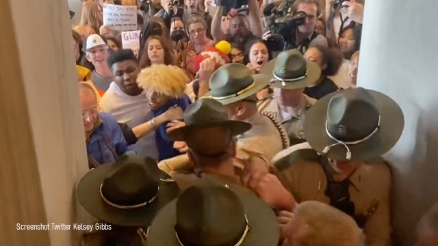 Chaos Unravels As Anti-Gun Activists Swarm Inside Tennessee Capitol thumbnail