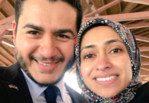 Abdul El-Sayed with wife Sarah