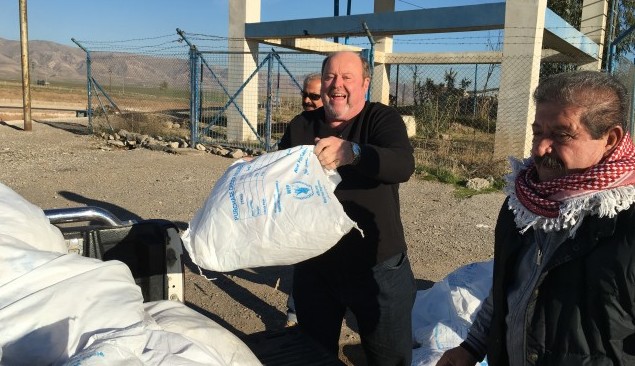Bob Armstrong delivers food in northwest Kurdistan