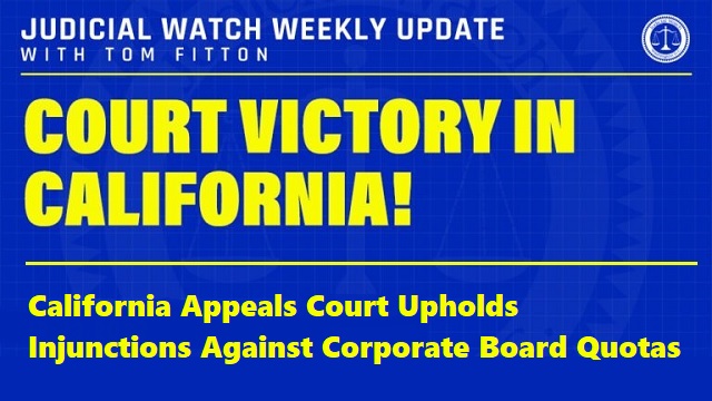 California Appeals Court Upholds Injunctions against Corporate Board Quotas thumbnail