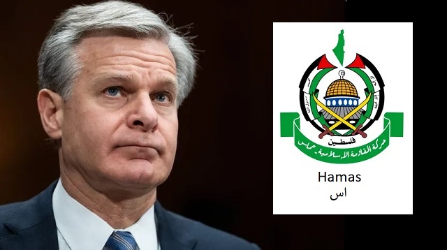 After falsely claiming ‘white supremacists’ were top terror threat, FBI top dog Wray now warns of Hamas attacks in U.S. thumbnail