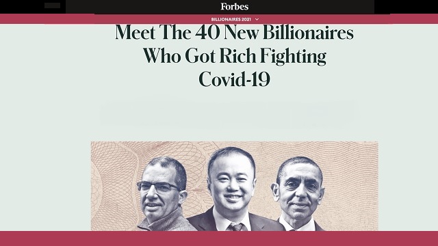 The Covid-Industrial Complex: ‘We’ve Created 40 New Billionaires’ of which 15 are Chinese Citizens thumbnail