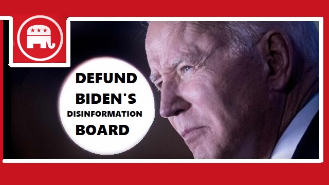 House Republicans Introduce Legislation To Defund Biden’s Disinformation Board thumbnail