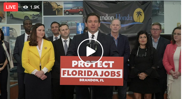 FLORIDA: Governor DeSantis Vows ‘We Will Not Let Anybody Lock’ Floridians Down or ‘Take Their Jobs’ thumbnail