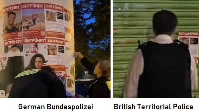 Hostages Kidnapped by Hamas Climbs to 245 as German and British Police Seen Tearing Down Posters of the Missing thumbnail