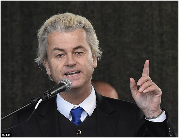 Geert Wilders in Hague Parliament