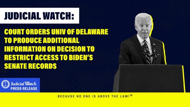 Court Orders Univ of Delaware to Produce Additional Information on Decision to Restrict Access to Biden’s Senate Records thumbnail