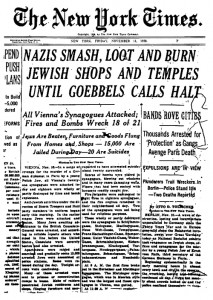 Kristallnacht NYT 11-10-38