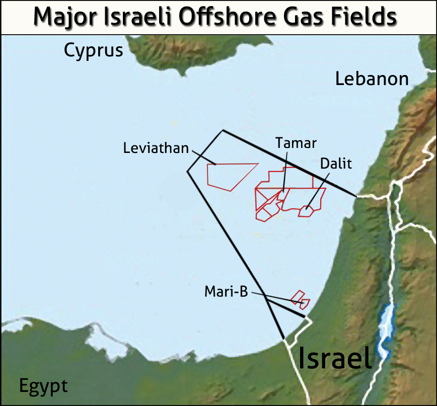 Major Israeli Offshore Gas Fields