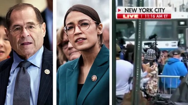 Angry New Yorkers Drown Out AOC, Jerry Nadler During Chaotic Immigration Presser thumbnail