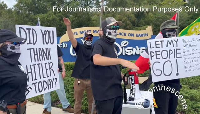 ORLANDO, FLORIDA: Jew-Hating Neo-Nazi Protesters at Disney World thumbnail