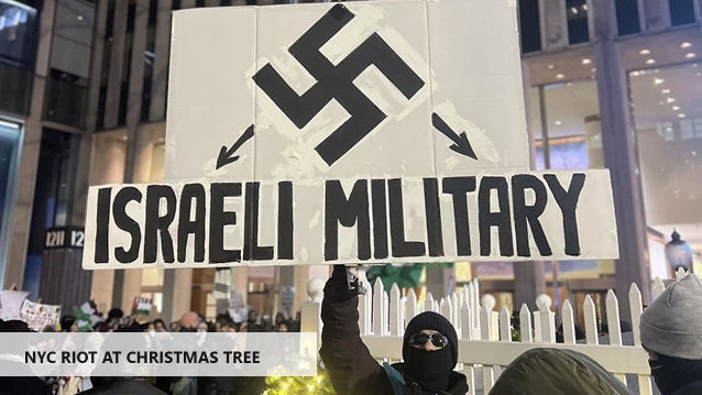 NEW YORK CITY: Videos of pro-Hamas Riot at the Christmas Tree Lighting thumbnail