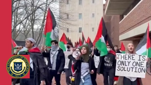 University of Michigan: ‘Palestinian’ jihad supporters call for destruction of Israel, ‘There is only one solution’ thumbnail