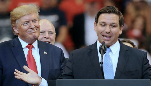 Trump nukes media narrative about ‘tension’ with DeSantis, Says very good relationship’ with DeSantis thumbnail