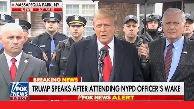 WATCH: President Trump speaks at the wake of NYPD Officer Jonathan Diller thumbnail