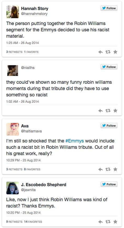 Williams racist tweets