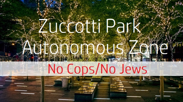 Mob Takes Over NYC Park, Creates an ‘Autonomous Zone for Palestine’ Banning Cops, Jews, ‘No Pigs’ & ‘No Zionists’ thumbnail