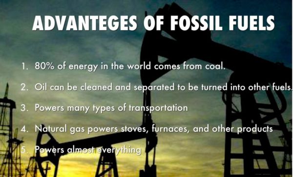 advantages of fossil fuels