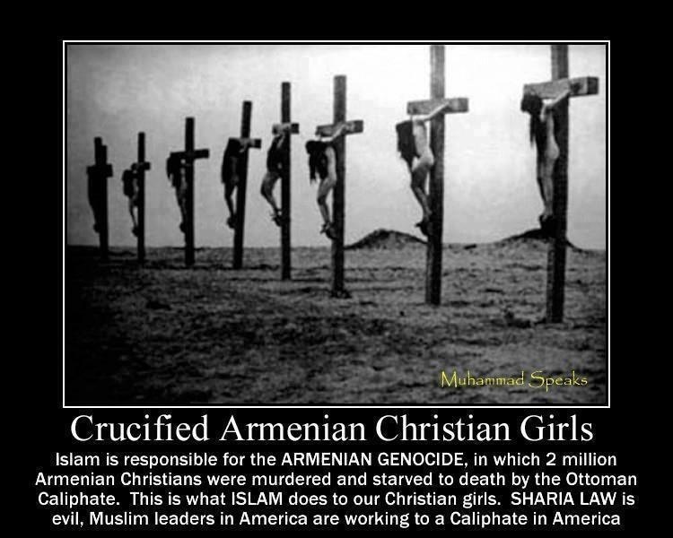 armenian genocide girls crusified