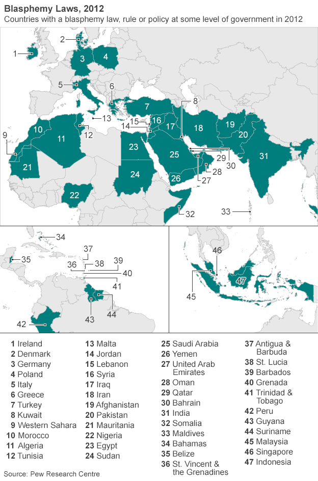 countries with blasphemy law