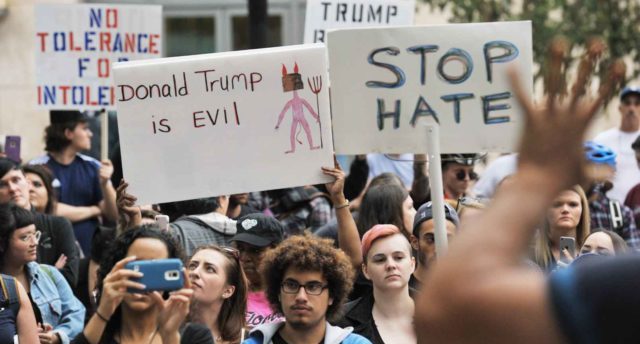 donald trump evil stop hate