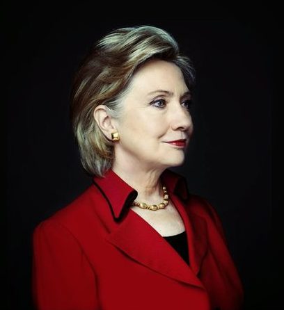 hillary red pantsuit