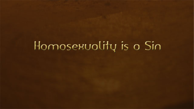 homosexuality is a sin