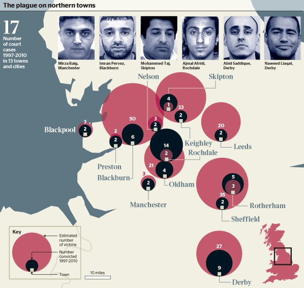muslim rape gangs map