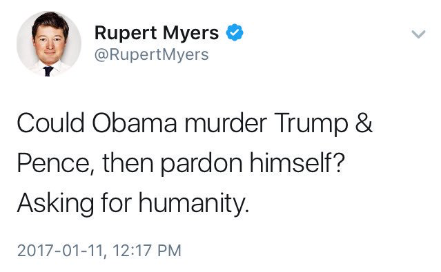 rupert myers tweet obama assassinate trump