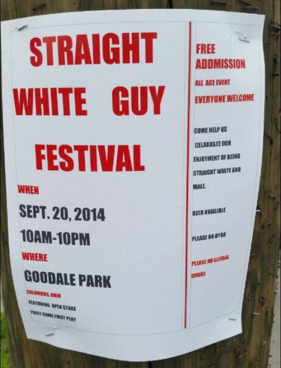 straight white guy poster