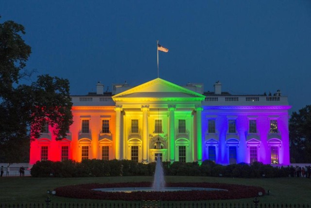 white house gay rainbow colors